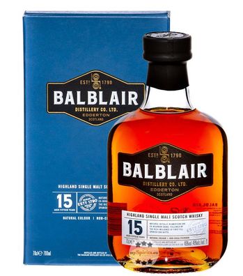 Balblair 15 Jahre Highland Single Malt Whisky (46 % Vol., 0,7 Liter) (46 % Vol., hide