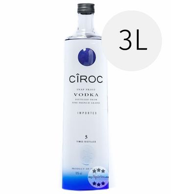 Cîroc Vodka 3 Liter (40 % vol., 3,0 Liter) (40 % vol., hide)