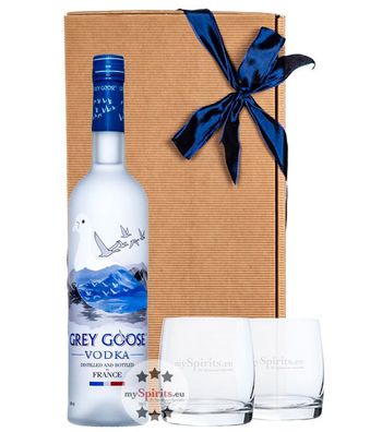 Grey Goose Vodka Geschenkset mit 2 Gläsern (, 0,7 Liter) (40 % Vol., hide)