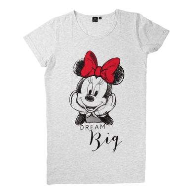Disney Minnie Mouse Nachthemd für Damen Schlafshirt Pyjama kurzärmlig Oberteil
