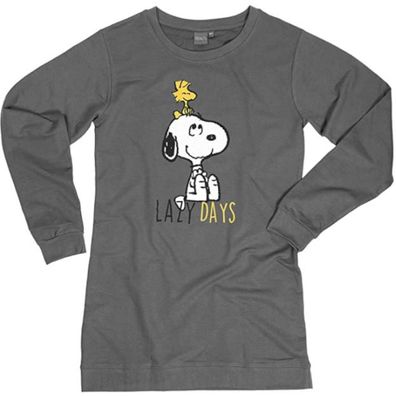 The Peanuts Nachthemd für Damen Snoopy – Lazy Days Schlafshirt Pyjama Langarm