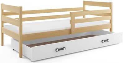 Interbeds Kinderbett Eryk 190x80cm aus Kiefernholz + Matratze und Lattenrost