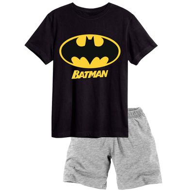 DC Comics Schlafanzug für Männer - Batman Pyjama Set Kurz Oberteil mit Hose