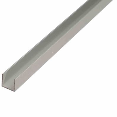 U-Profile silber-eloxiert 20 x 10 x 1,5 mm Aluminium, 1 m 7385