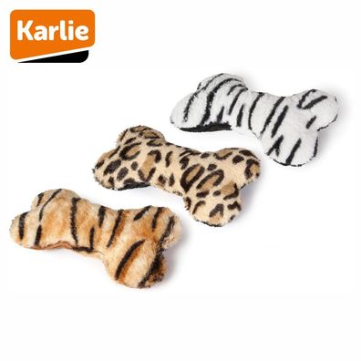 Karlie Plüsch-Hundespielzeug Knochen - Spielzeug Kuscheltier mit Quitschie