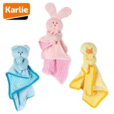 Karlie Plüsch Welpenspielzeug mit Schmusedecke - Puppy Spielzeug mit Squeaker