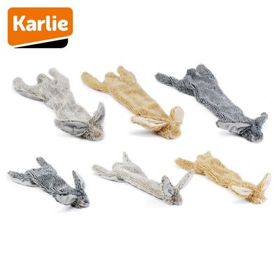 Karlie Plüsch-Hundespielzeug Flatinos Hase Spielzeug mit Squeaker Kuscheltier