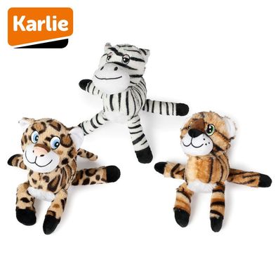 Karlie Plüsch-Hundespielzeug Leopard/ Tiger/ Zebra Spielzeug Kuscheltier Quitschie