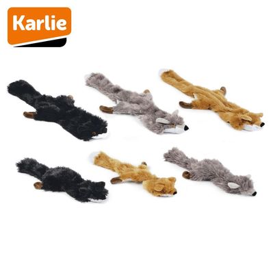 Karlie Plüsch-Hundespielzeug Flatinos Fuchs Spielzeug mit Squeaker Kuscheltier