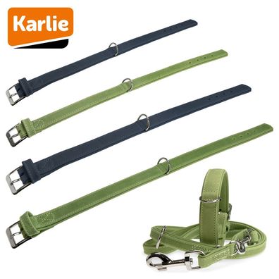 Karlie Leder-Halsband Buffalo - Länge 40-60 cm - Kalbsleder Hundehalsband