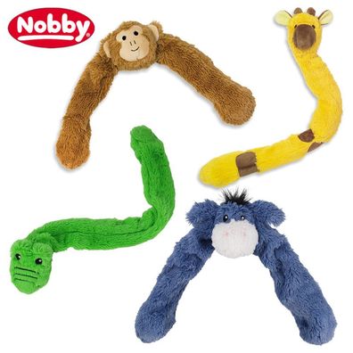 Nobby Plüsch-Hundespielzeug - innen mit Seil - Zerrspiel Kauspiel quitscht