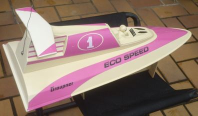 RC Graupner ECO SPEED Vintage Speedboot komplett sofort startklar Rennboot