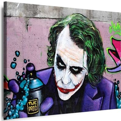 BILDER Leinwand Joker - Batman Film Graffiti Street Art Wandbilder Top