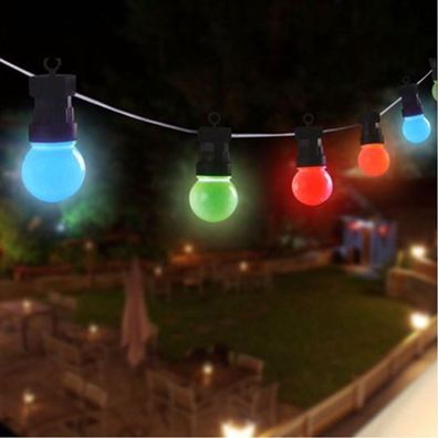 LED Biergarten-Lichterkette 20er Partylichterkette Außenlichterkette Partydeko