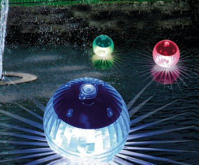 Schwimmende LED Kugelleuchte 4er Set