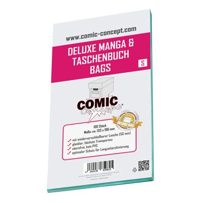 Comic Concept Deluxe Manga & Taschenbuch Bags S (133 x 196 mm) mit Lasche