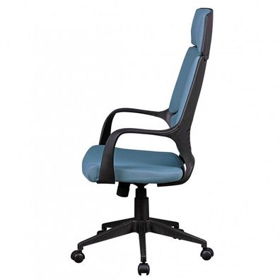 Amstyle Bürostuhl Stoffbezug Blau Schreibtischstuhl Design Chefsessel Drehstuhl mit W