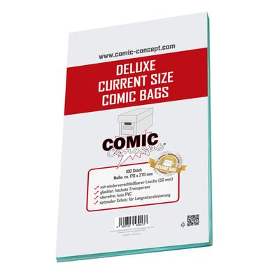 Comic Concept Deluxe Current Size Bags (176 x 270 mm) mit Lasche