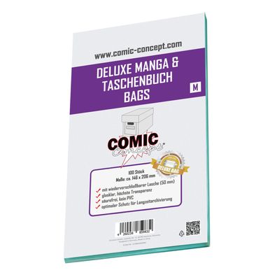 Comic Concept Deluxe Manga & Taschenbuch Bags M (146 x 206 mm) mit Lasche