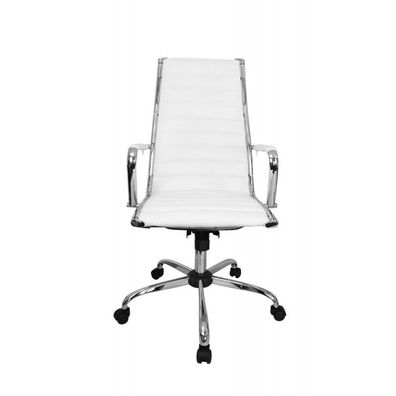 Amstyle Bürostuhl Bezug Kunst-Leder Schreibtischstuhl Weiß X-XL 110 kg Chefsessel höh