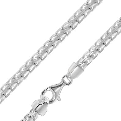trendor Schmuck Halskette für Männer Silber 925 Fuchsschwanzkette 4,3 mm breit 41149
