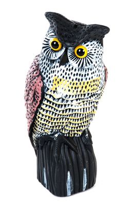 Eule Uhu aus Kunststoff Gartenfigur Gartendeko 36cm Dekofigur Vogelscheuche neu