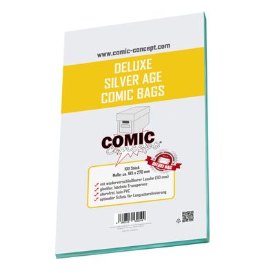 Comic Concept Deluxe Silver Age Bags (185 x 270 mm) mit Lasche