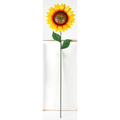 Gartenstecker Sonnenblume 82cm Dekoration Erdspieß Blüte Stab Figur Metall Rasen