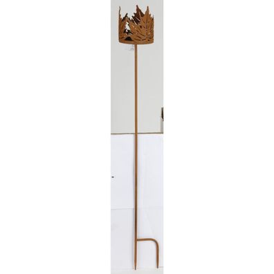 Gartenstecker Kerzenhalter Blätter 102cm Dekoration Erdspieß Stab Figur Metall