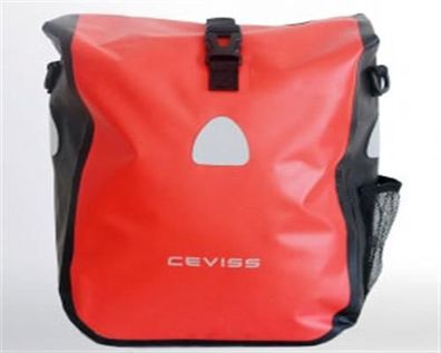 Ceviss Fahrradtasche Gepäckträgertasche Seitentasche Tasche rot 11000203