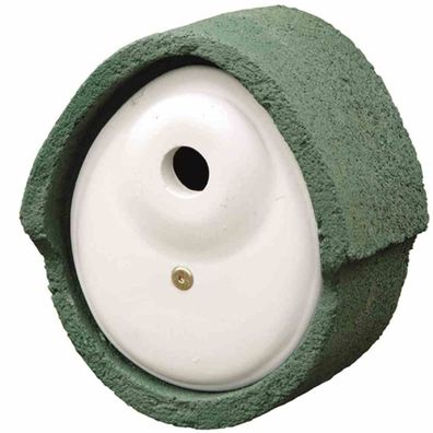 Nistkasten Oval Ø 32 mm grün, Holzbeton