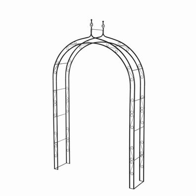 Rosenbogen Oxford, Metall anthrazit Maße: 150 x 36 x 250 cm