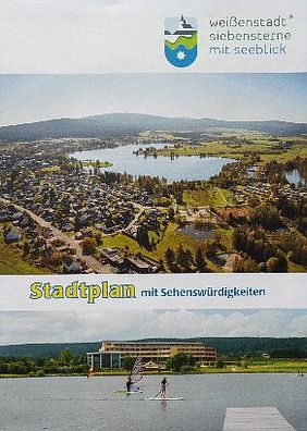 Stadtplan Ortsplan Faltplan Stadt Weißenstadt (Bayern) mit Regionalwerbung