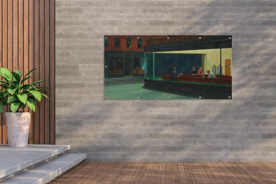 Gartenposter - 160x80 cm - Nighthawks - Edward Hopper (Gr. 160x80 cm)