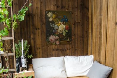 Gartenposter - 60x80 cm - Stillleben mit Blumen - Gemälde von G.J.J Van Os