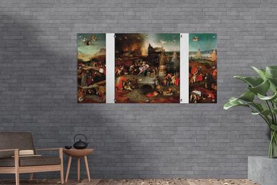 Gartenposter - 160x80 cm - Versuchung des Heiligen Antonius - Gemälde von Hieronymus