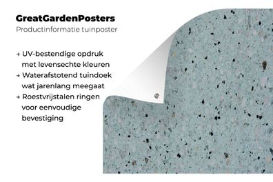 Gartenposter - 100x100 cm - Marmor - Dots - Blau (Gr. 100x100 cm)