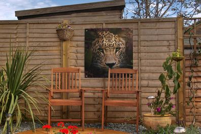 Gartenposter - 50x50 cm - Tiere - Panther - Dschungel (Gr. 50x50 cm)