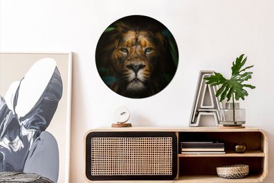 Runde Wandbilder - 60x60 cm - Tiere - Löwe - Wilde Tiere (Gr. 60x60 cm)