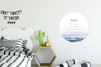 Runde Wandbilder - 60x60 cm - Zitate - Sprichwörter - Mama, du hast uns schon