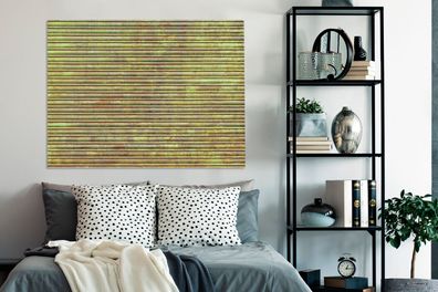 Leinwandbilder - 120x90 cm - Eisenstruktur mit horizontalen Rippen (Gr. 120x90 cm)