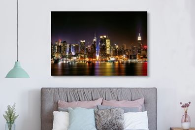Leinwandbilder - 150x100 cm - New York - Manhattan - Skyline (Gr. 150x100 cm)