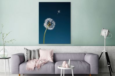 Leinwandbilder - 90x120 cm - Löwenzahn verliert seinen Samen (Gr. 90x120 cm)