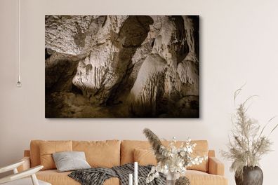 Leinwandbilder - 150x100 cm - Nahaufnahme der Höhlen im Krka-Nationalpark in Kroatien