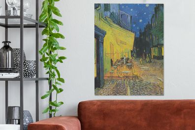 Leinwandbilder - 60x80 cm - Café-Terrasse bei Nacht - Vincent van Gogh (Gr. 60x80 cm)