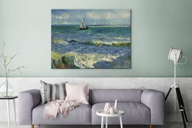 Leinwandbilder - 120x90 cm - Seelandschaft bei Les Saintes-Maries-de-la-Mer - Vincent