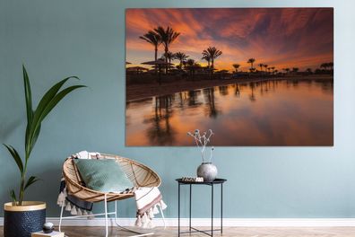 Leinwandbilder - 150x100 cm - Ägypten bei Sonnenuntergang (Gr. 150x100 cm)