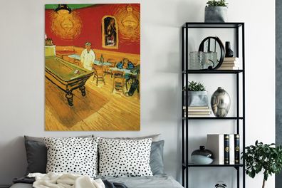 Leinwandbilder - 90x120 cm - Das Nachtcafé - Vincent van Gogh (Gr. 90x120 cm)