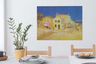 Leinwandbilder - 80x60 cm - Das gelbe Haus - Vincent van Gogh (Gr. 80x60 cm)