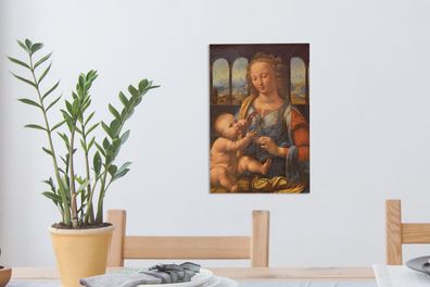 Leinwandbilder - 20x30 cm - Madonna mit der Nelke - Leonardo da Vinci (Gr. 20x30 cm)